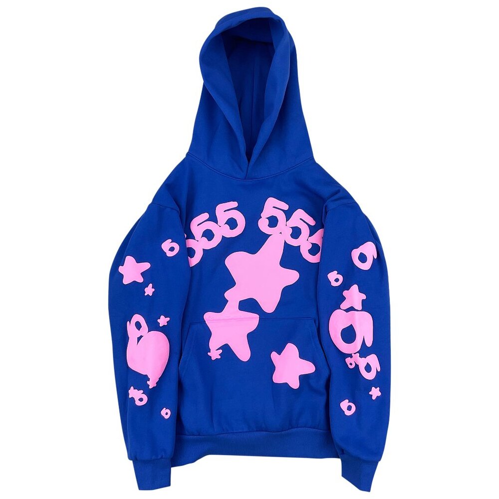 Sp5der Beluga Pullover Hoodie Blue | Spider Worldwide - Picture 3 of 5